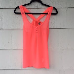 Neon Pink Tank with Bow